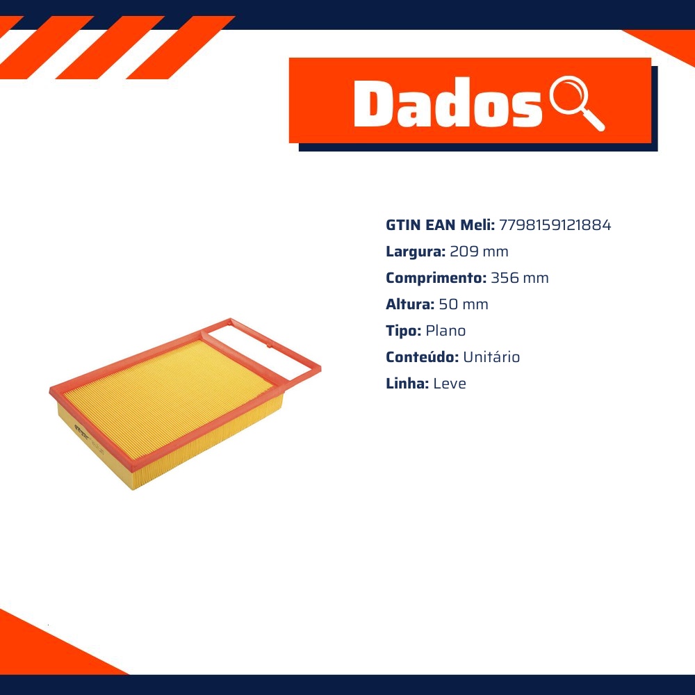 Filtro de Ar do Motor - Wega - FAP-9121