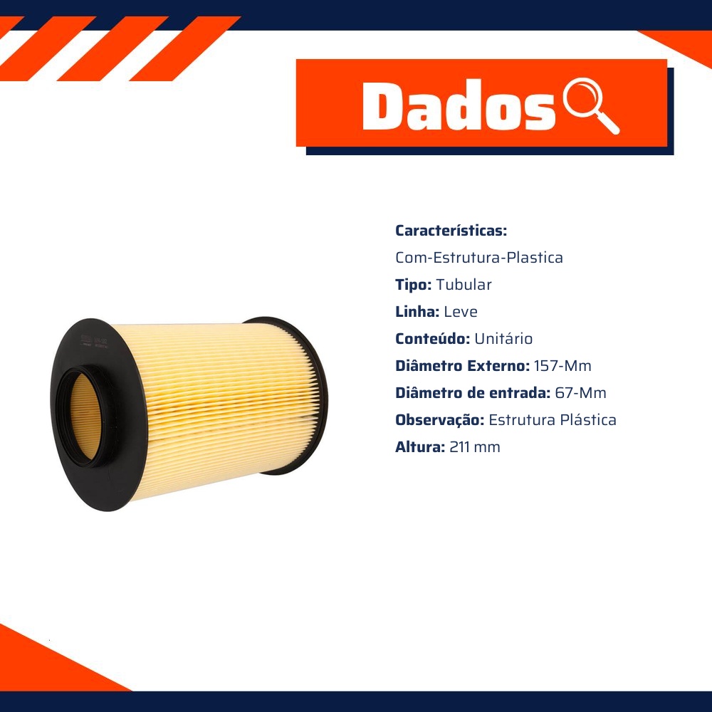 Filtro de Ar para Ford Focus - Wega - WR-192