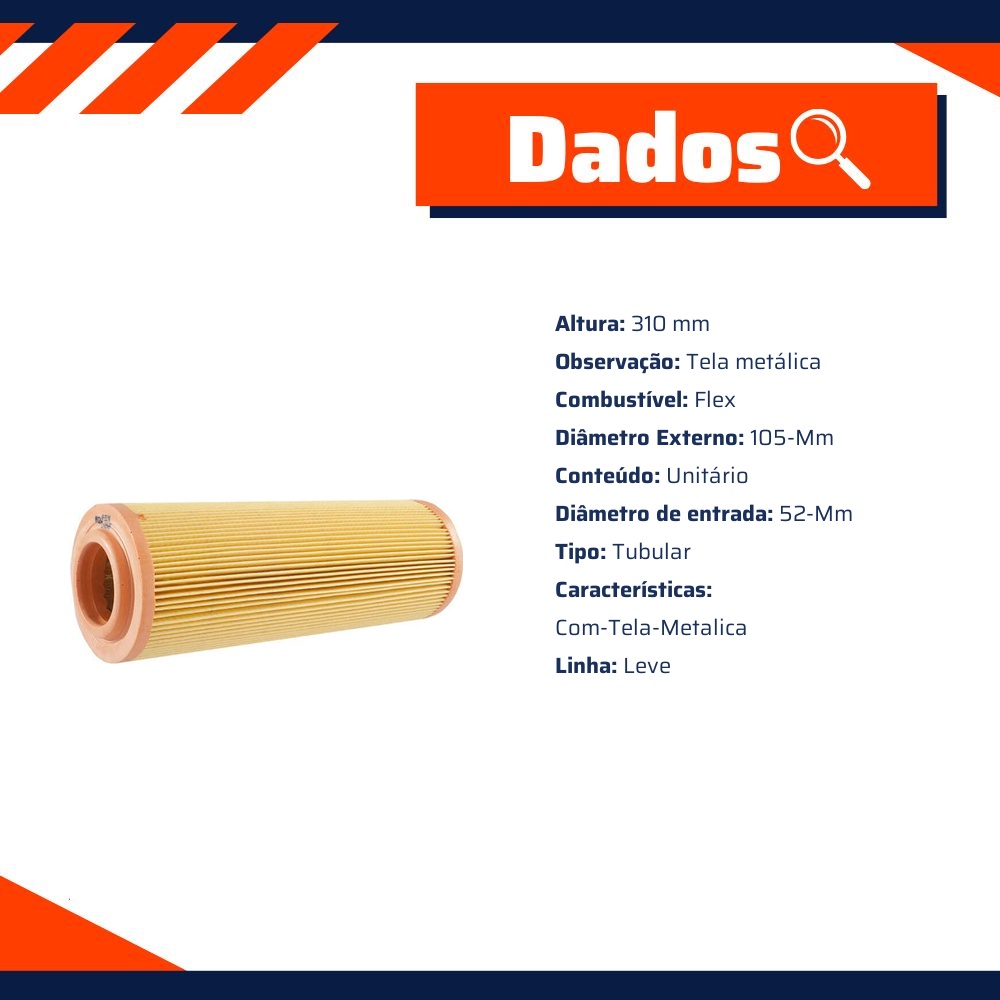 Filtro de Ar para Ford Ecosport - Wega - WR-252