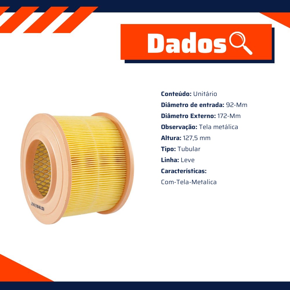 Filtro de Ar do Motor - Wega - WR-274