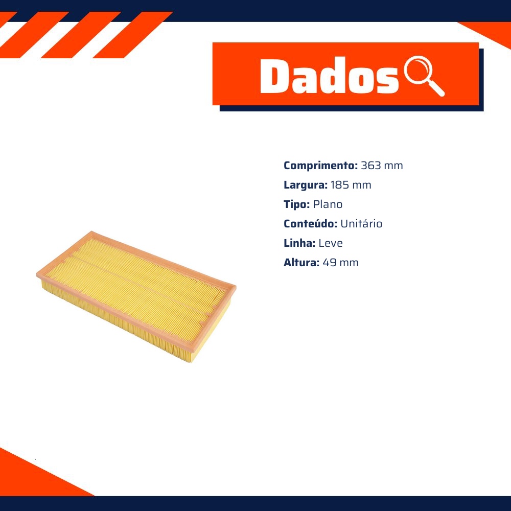Filtro de Ar do Motor - Wega - FAP-4045