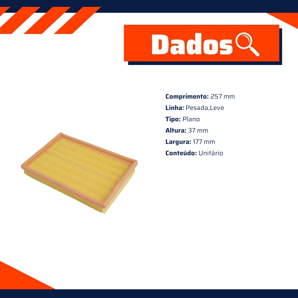 Filtro de Ar para Ford Courier e Fiesta - Wega - FAP-2832