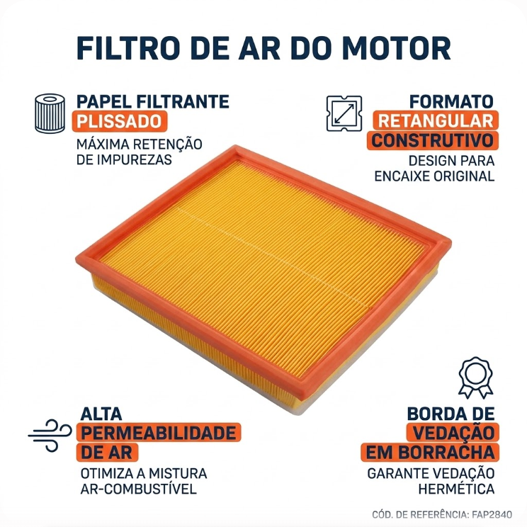 Filtro de Ar para Ford KA - Wega - FAP-2840