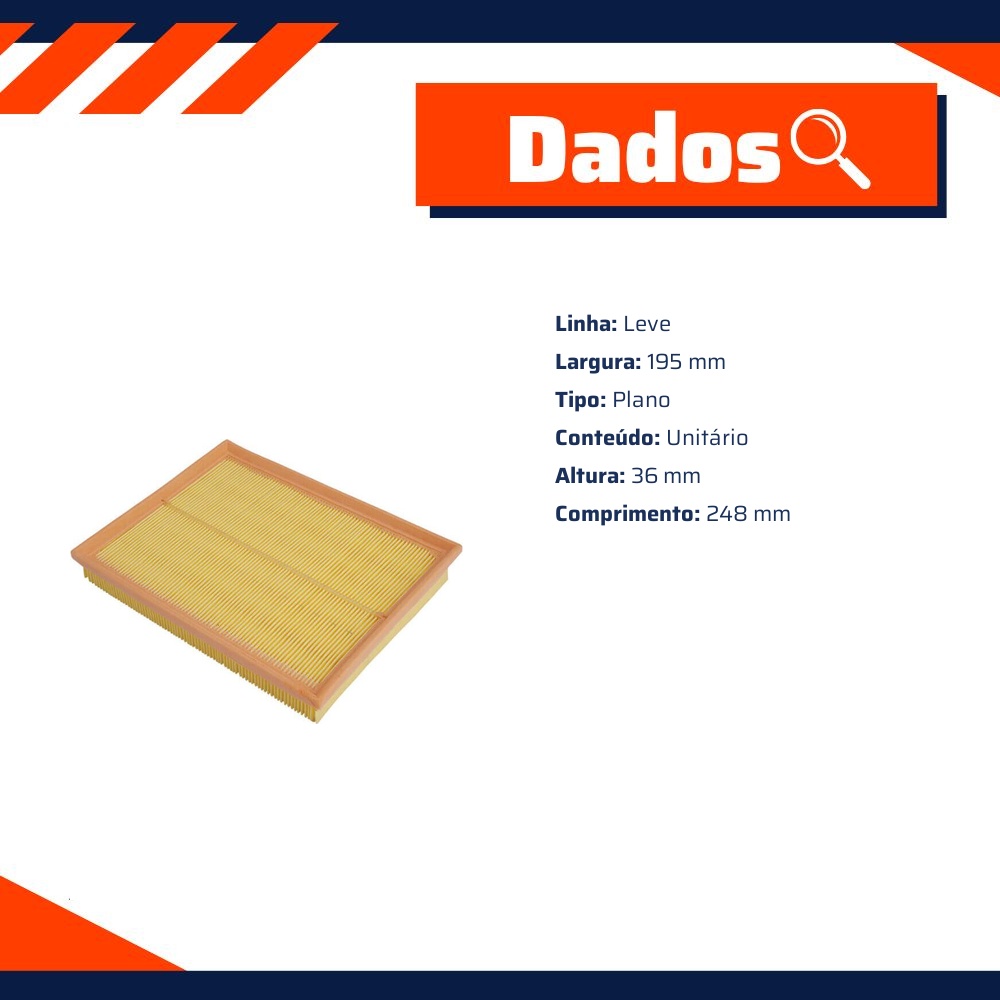 Filtro de Ar do Motor - Wega - FAP-2831