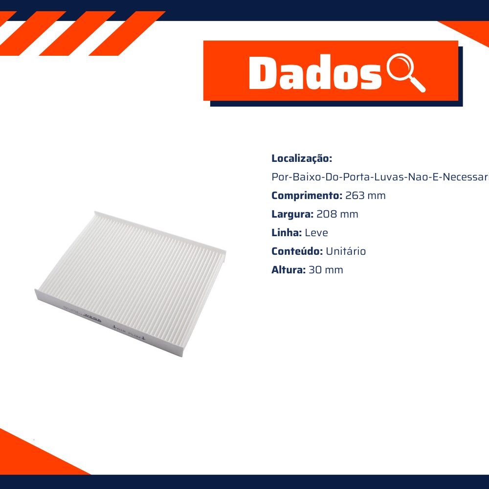 Filtro de Ar da Cabine para Hyundai Santa Fé - Wega - AKX-2006