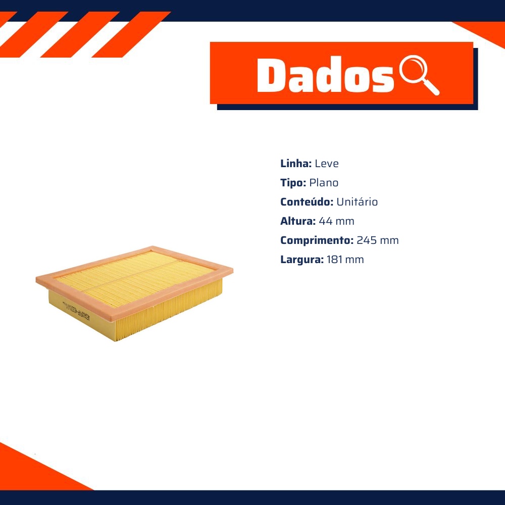 Filtro de Ar do Motor - Wega - FAP-4033