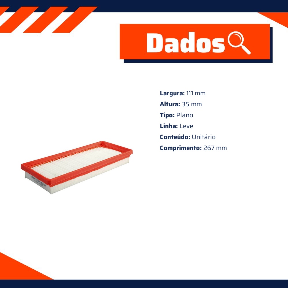 Filtro de Ar para Smart Fortwo e Fortwo Cabriolet - Wega - FAP-4018