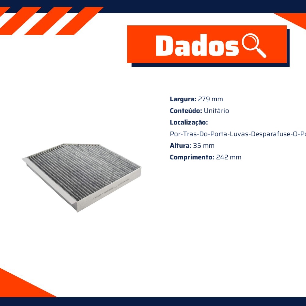 FIltro de Ar Condicionado Cabine com Carvão Ativado - Wega - AKX-1113/C