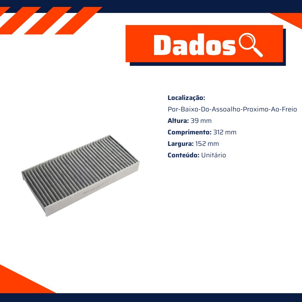 FIltro de Ar Condicionado Cabine com Carvão Ativado - Wega - AKX-1448/C