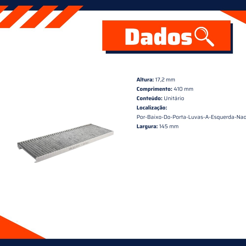 FIltro de Ar Condicionado Cabine com Carvão Ativado - Wega - AKX-3536/C