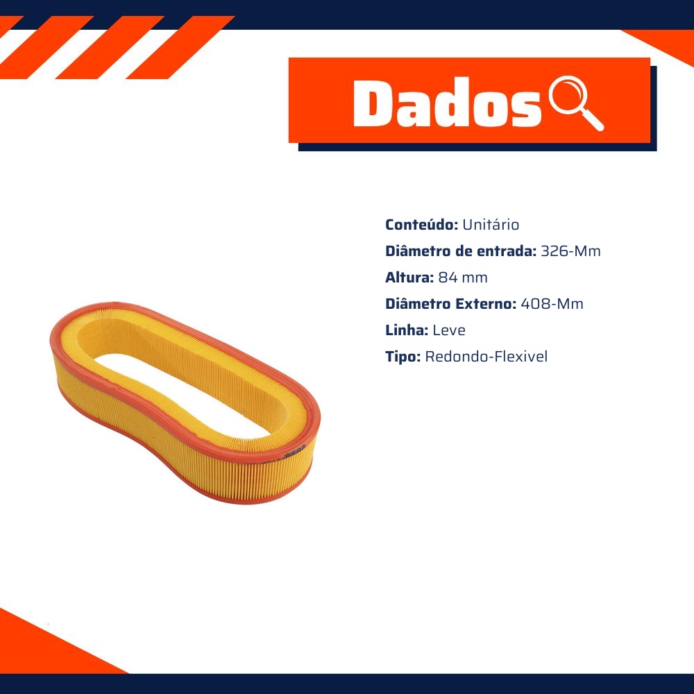 Filtro de Ar para Mercedes-Benz SL 300 - Wega - FAP-4013