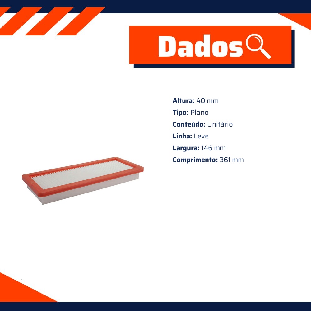 Filtro de Ar do Motor - Wega - FAP-6013