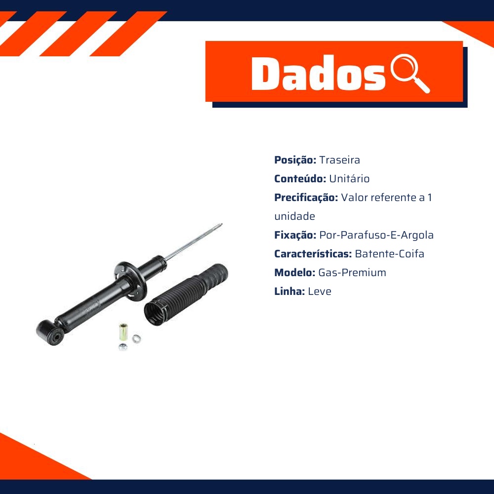 Amortecedor Gás Premium Traseiro da Suspensão - Monroe - 38060