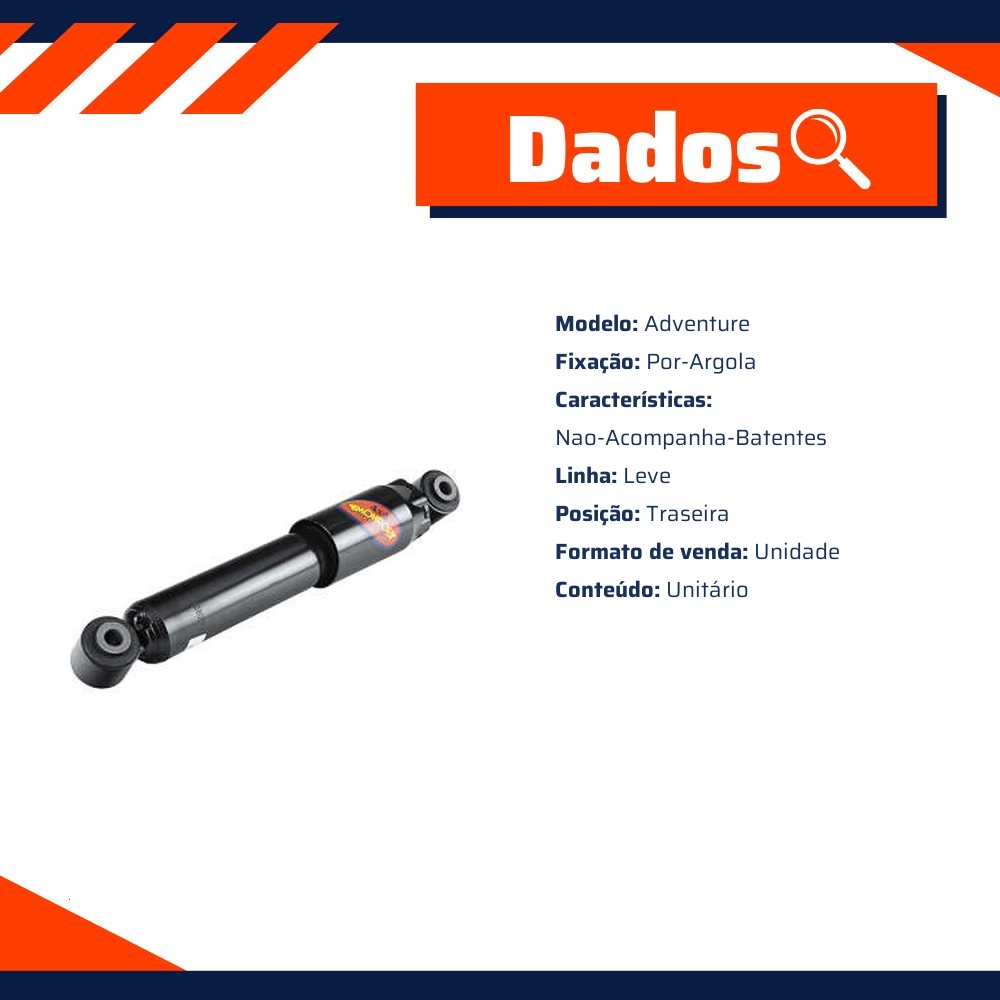 Amortecedor Adventure Traseiro da Suspensão para Nissan Pathfinder - Monroe - D8068