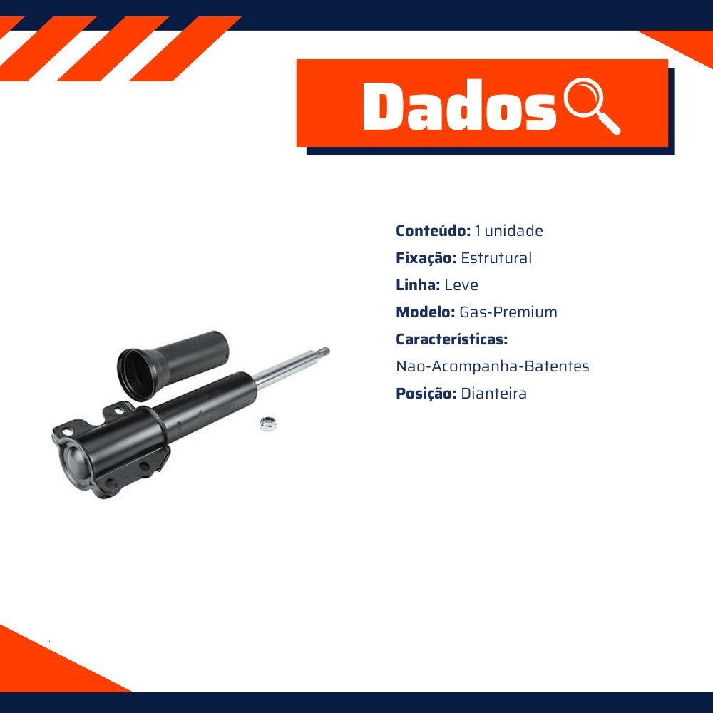 Amortecedor Gás Premium Dianteiro da Suspensão - Monroe - 95203