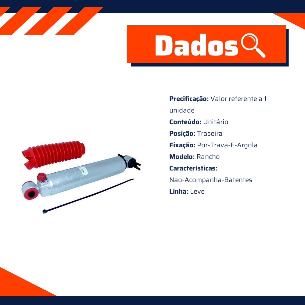 Amortecedor Rancho Traseiro da Suspensão para Jeep Wrangler - Monroe - RS999240