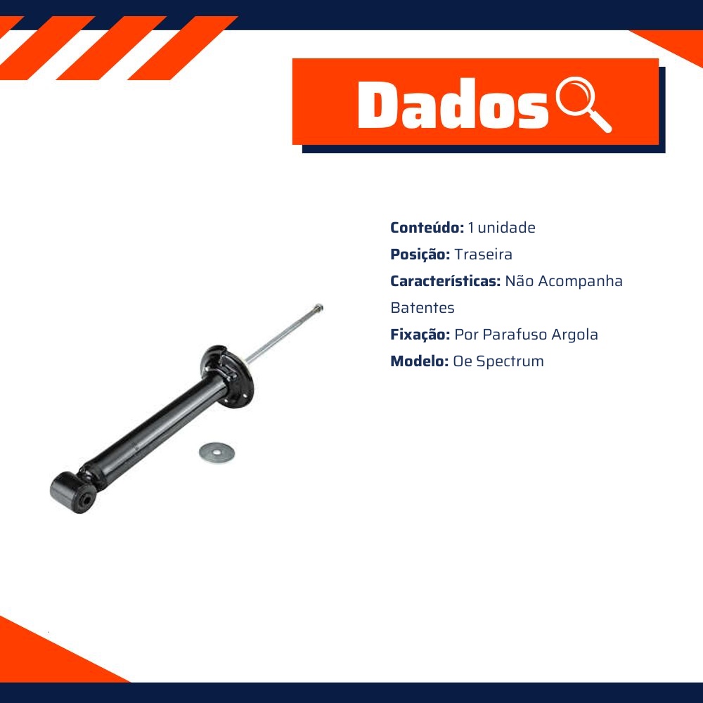 Amortecedor OESpectrum Traseiro da Suspensão para Volkswagen Gol e Voyage - Monroe - SP322