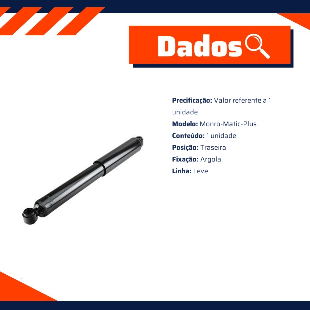 Amortecedor Monro-Matic Plus Traseiro da Suspensão para Toyota Bandeirante - Monroe - 334447MM