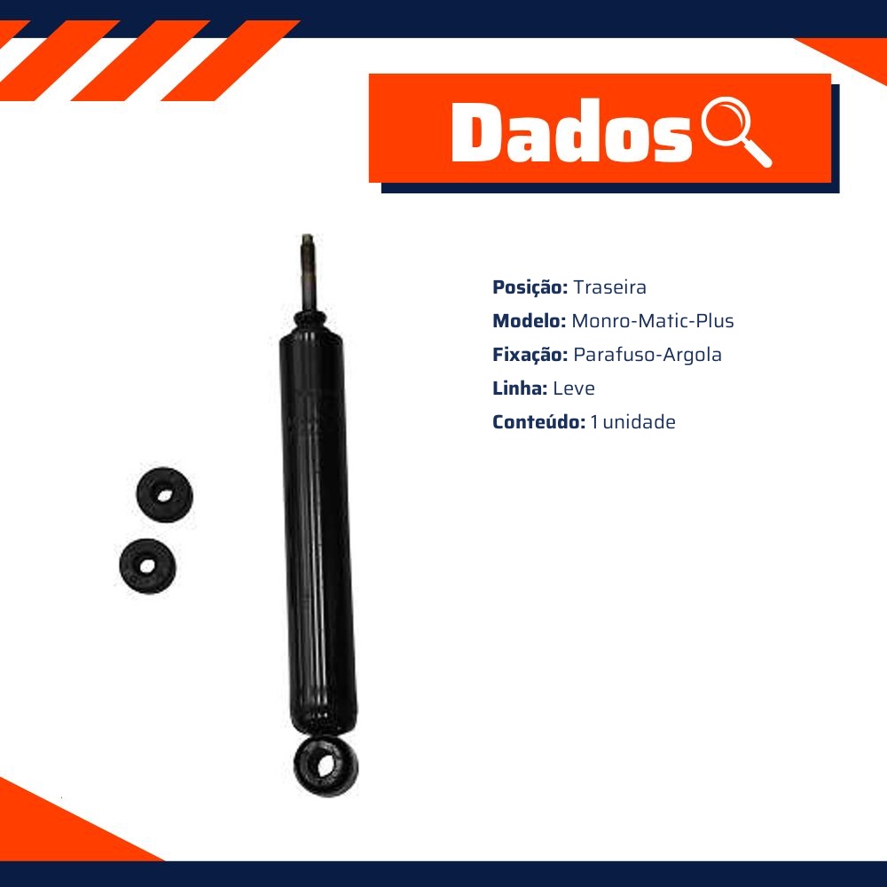 Amortecedor Monro-Matic Plus Traseiro da Suspensão para Chevrolet Caravan e Opala - Monroe - 334823MM