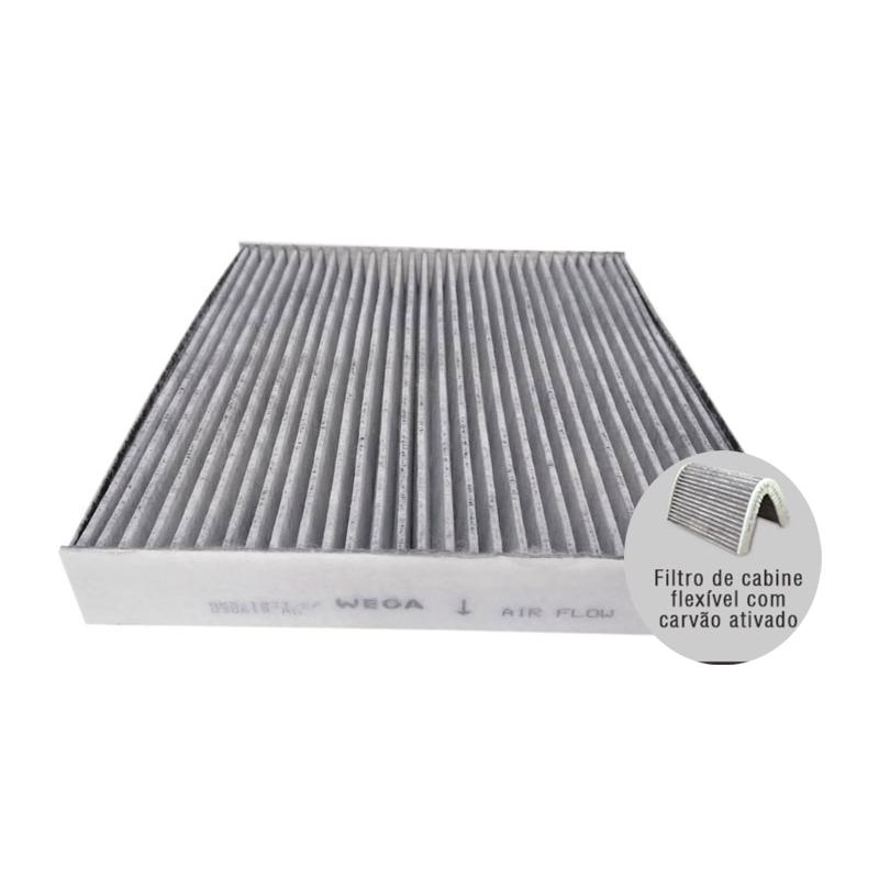 Filtro de Ar da Cabine com Carvão Ativado para Volvo XC40 - Wega - AKX-1833/CF