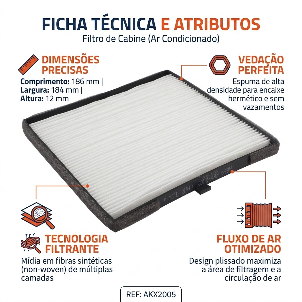 Filtro de Ar da Cabine para KIA Picanto - Wega - AKX-2005
