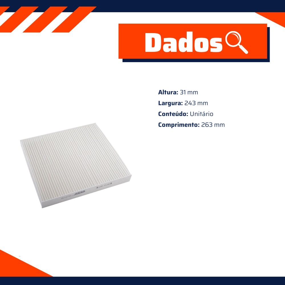 FIltro de Ar Condicionado Cabine - Wega - AKX-2105