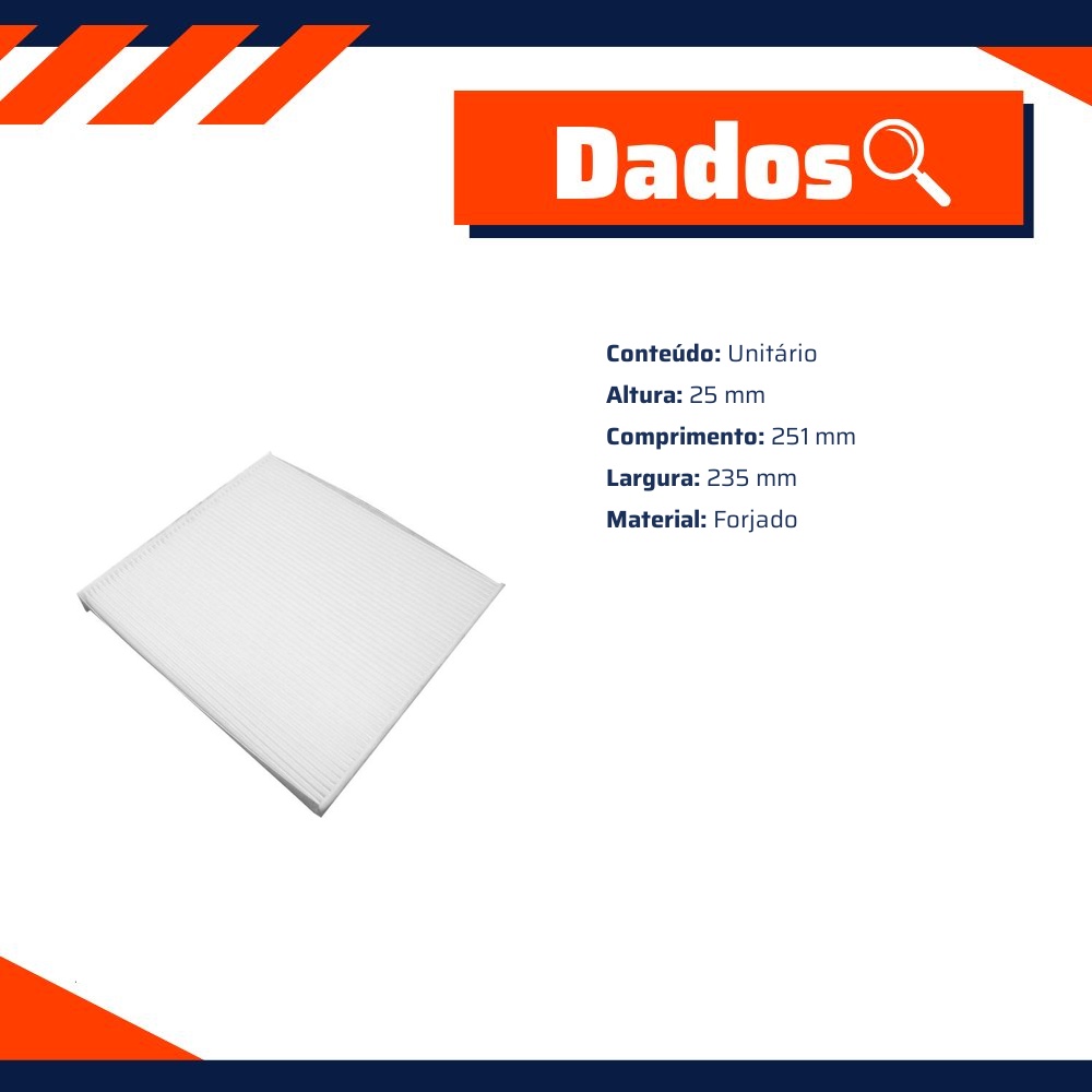 Filtro de Ar da Cabine para Citroen Jumper e Peugeot Boxer - Wega - AKX-3549F