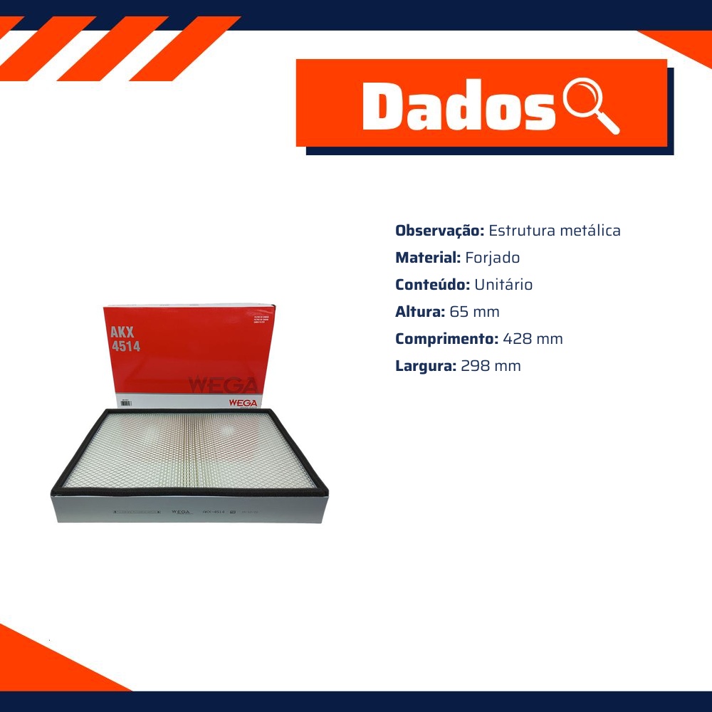 FIltro de Ar Condicionado Cabine - Wega - AKX-4514