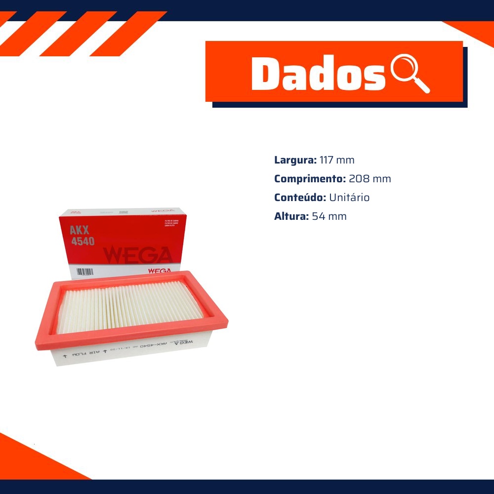 FIltro de Ar Condicionado Cabine - Wega - AKX-4540