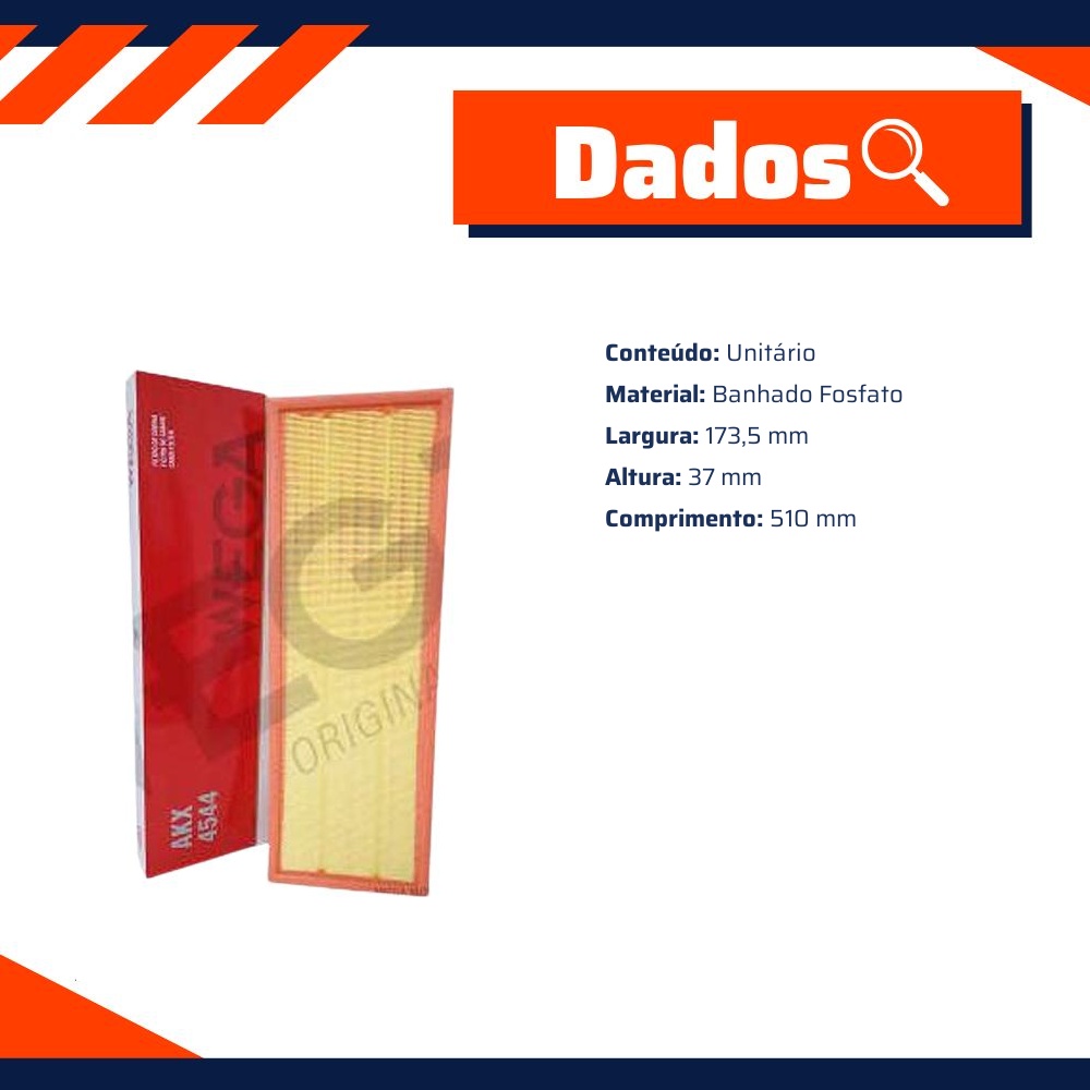 FIltro de Ar Condicionado Cabine - Wega - AKX-4544