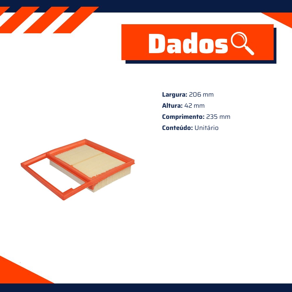Filtro de Ar para Ford Fusion - Wega - FAP-2849