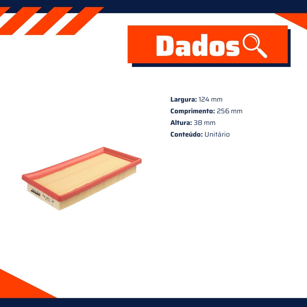 Filtro de Ar do Motor - Wega - FAP-4041