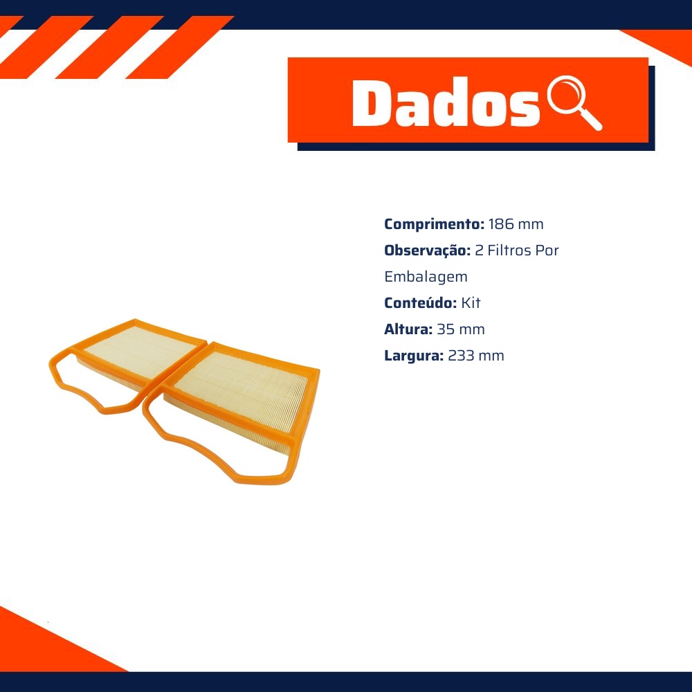 Filtro de Ar do Motor - Wega - FAP-4090-2