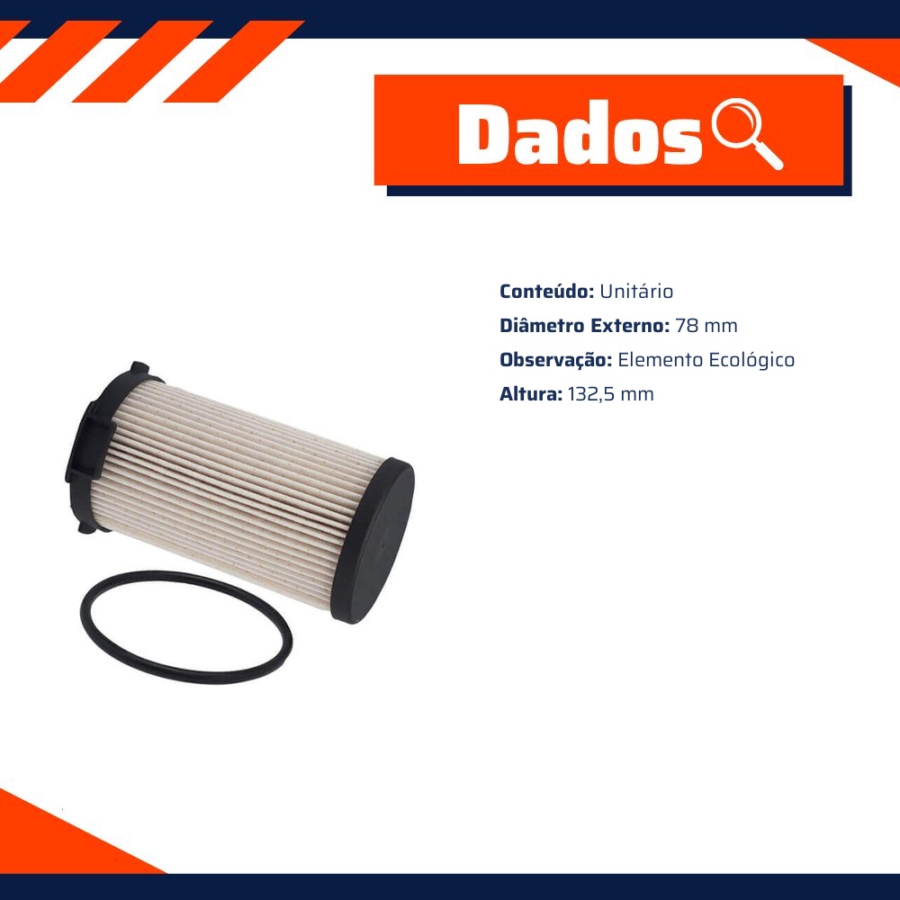Filtro de Combustível para Ford F-350 F-4000 - Wega - FCD-0120