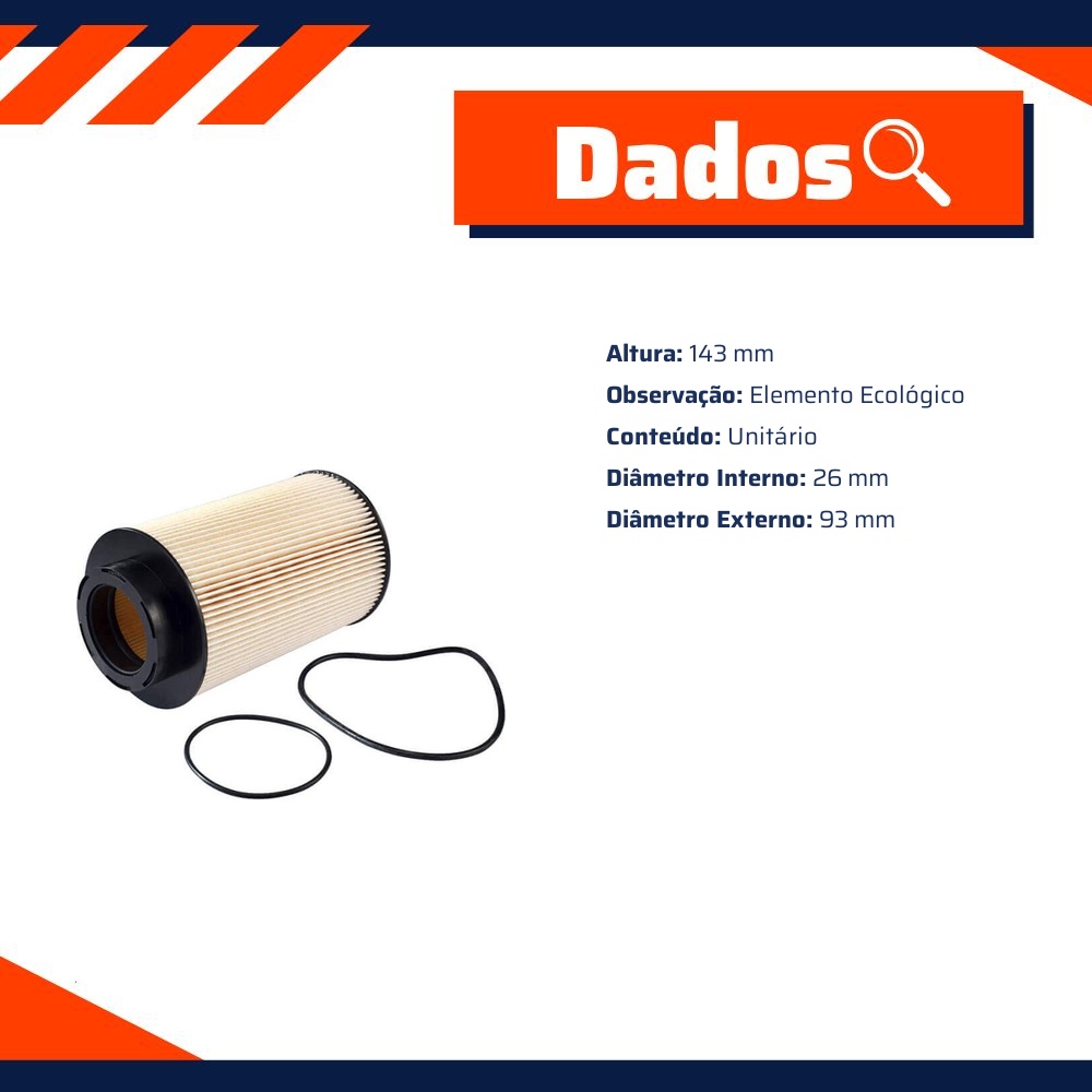 Filtro de Combustível - Wega - FCD-0500