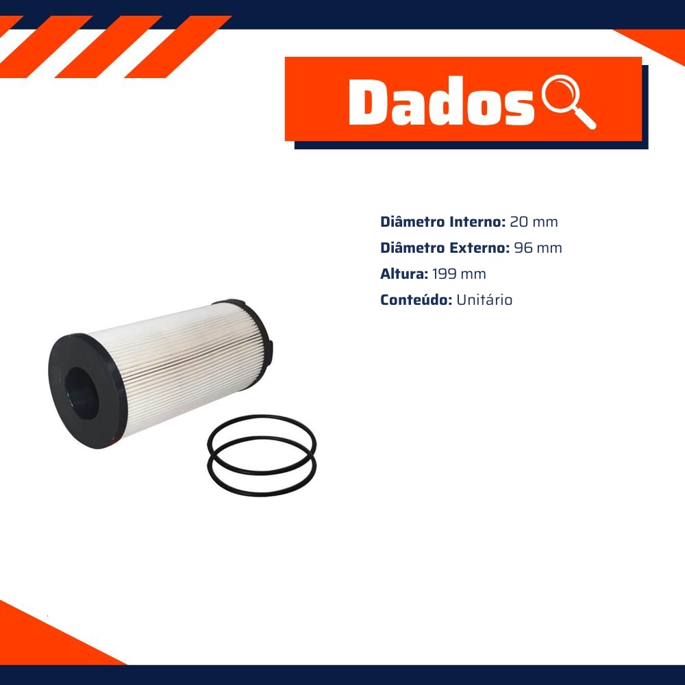 Filtro de Combustível - Wega - FCD-0803