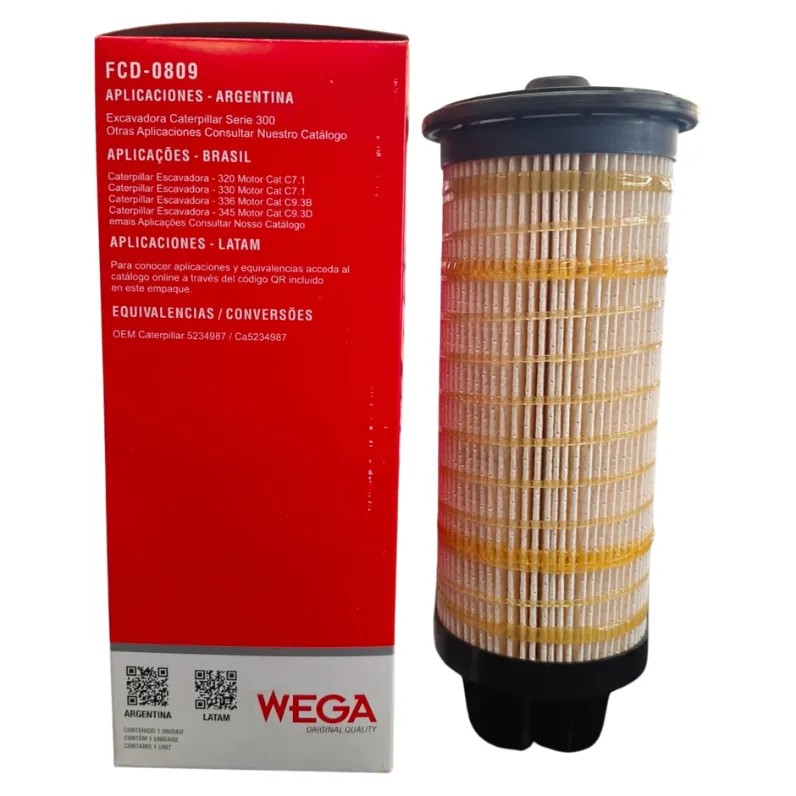 Filtro de Combustível - Wega - FCD-0809