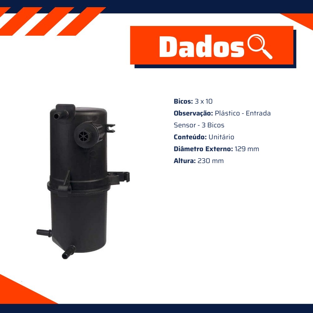 Filtro de Combustível para Volkswagen Amarok - Wega - FCD-0922