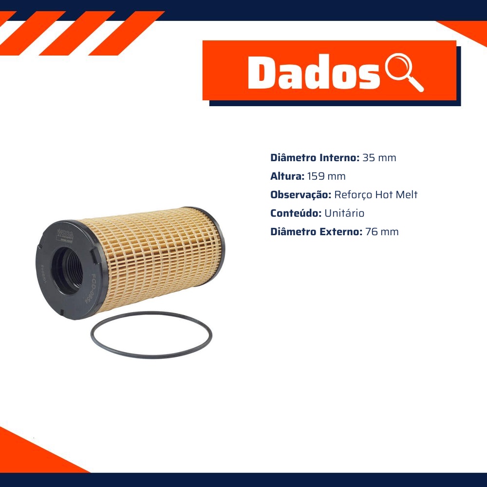 Filtro de Combustível - Wega - FCD-0954