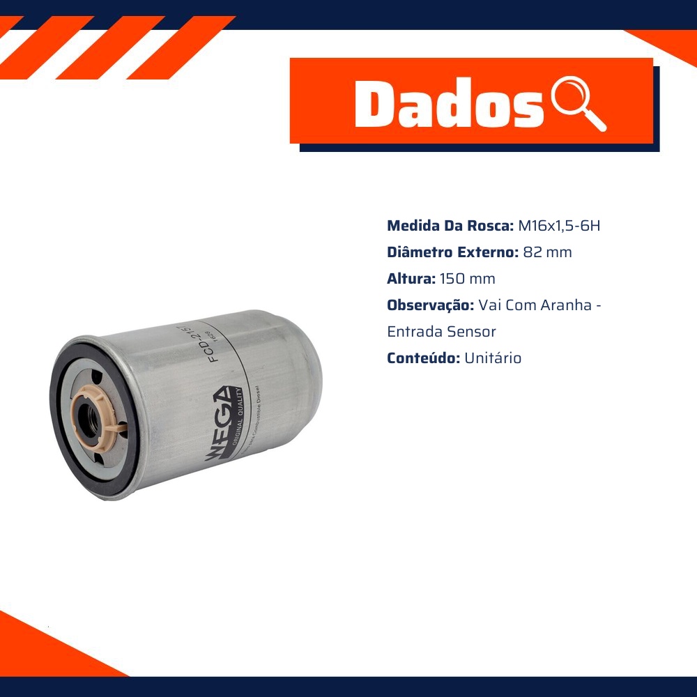 Filtro de Combustível - Wega - FCD-2157