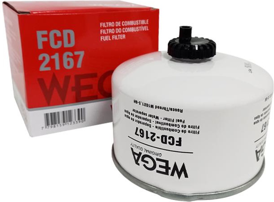 Filtro de Combustível com Dreno - Wega - FCD-2167