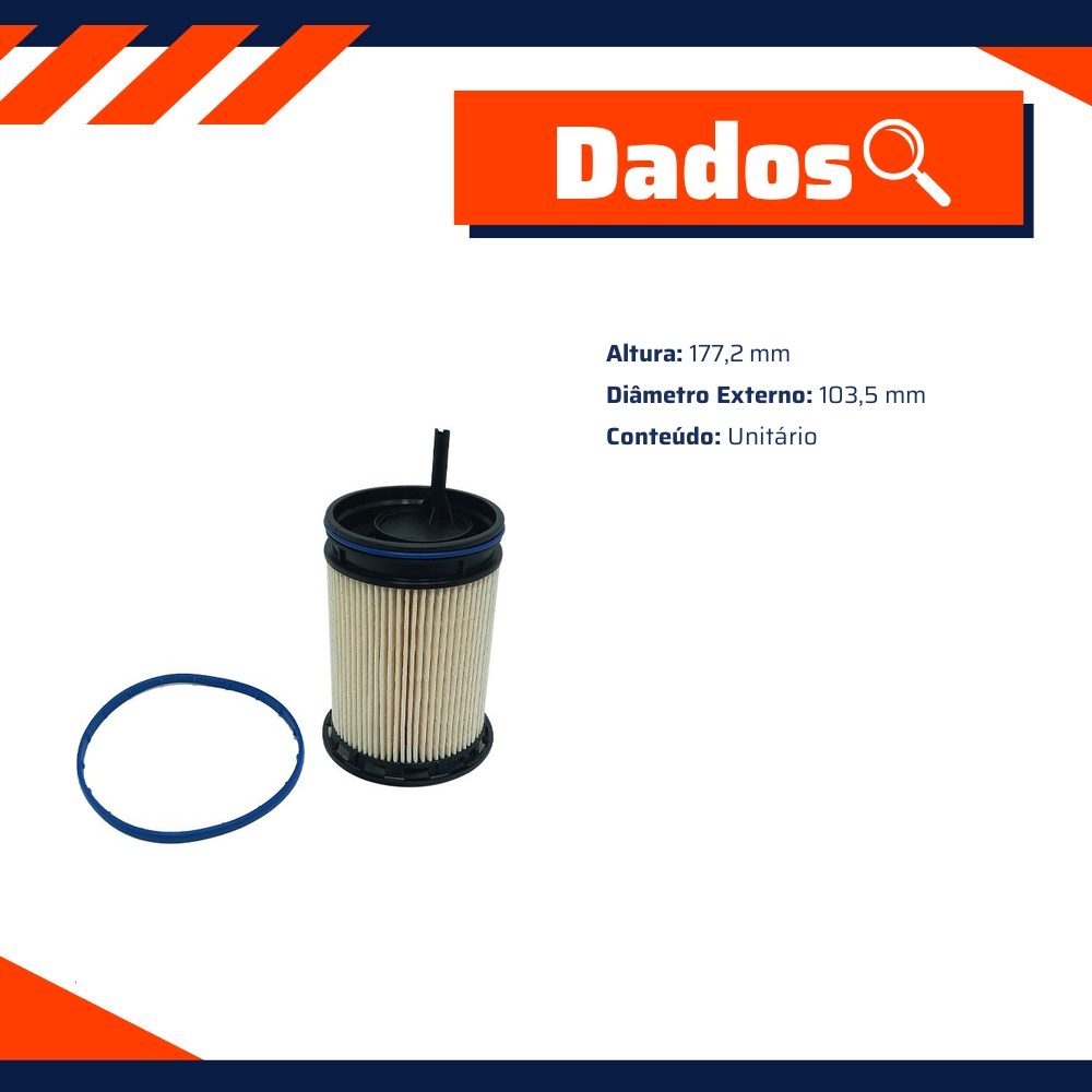 Filtro de Combustível para Audi Q7 Q8 - Wega - FCE-0200
