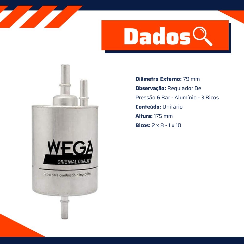 Filtro de Combustível - Wega - FCI-1290