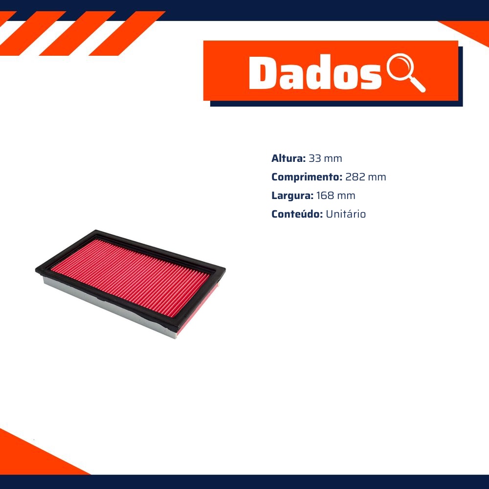 Filtro de Ar do Motor - Wega - JFA-0108