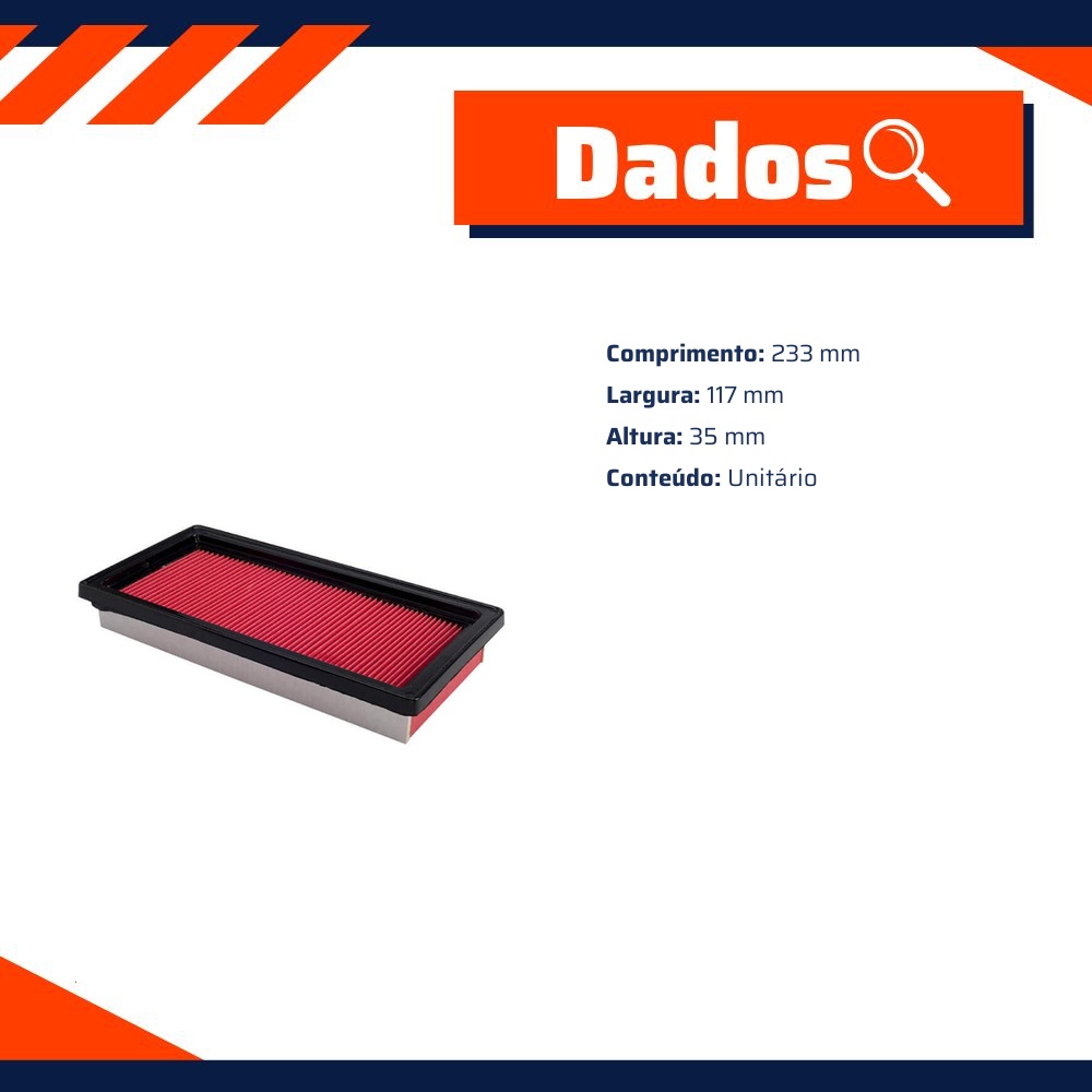 Filtro de Ar para Nissan March e Versa - Wega - JFA-0135