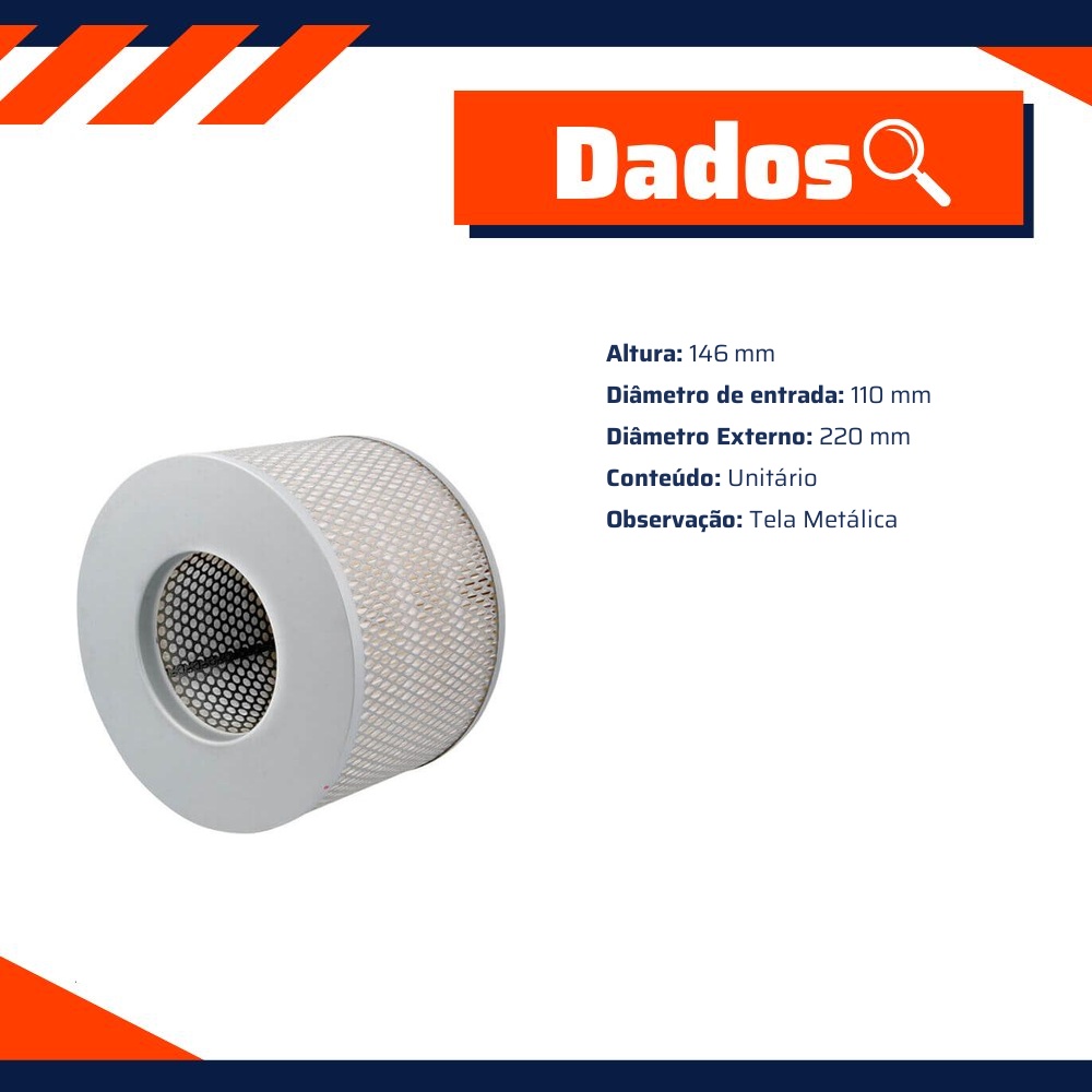 Filtro de Ar do Motor - Wega - JFA-0292