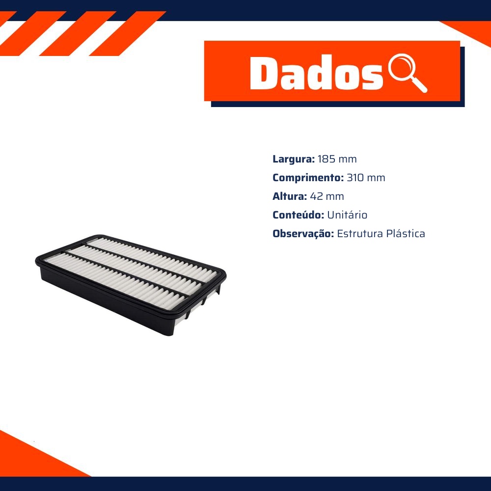 Filtro de Ar do Motor - Wega - JFA-0298