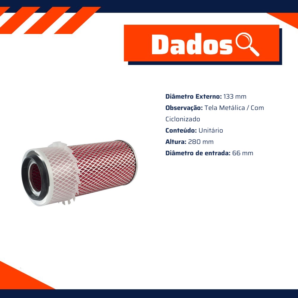 Filtro de Ar do Motor - Wega - JFA-0514