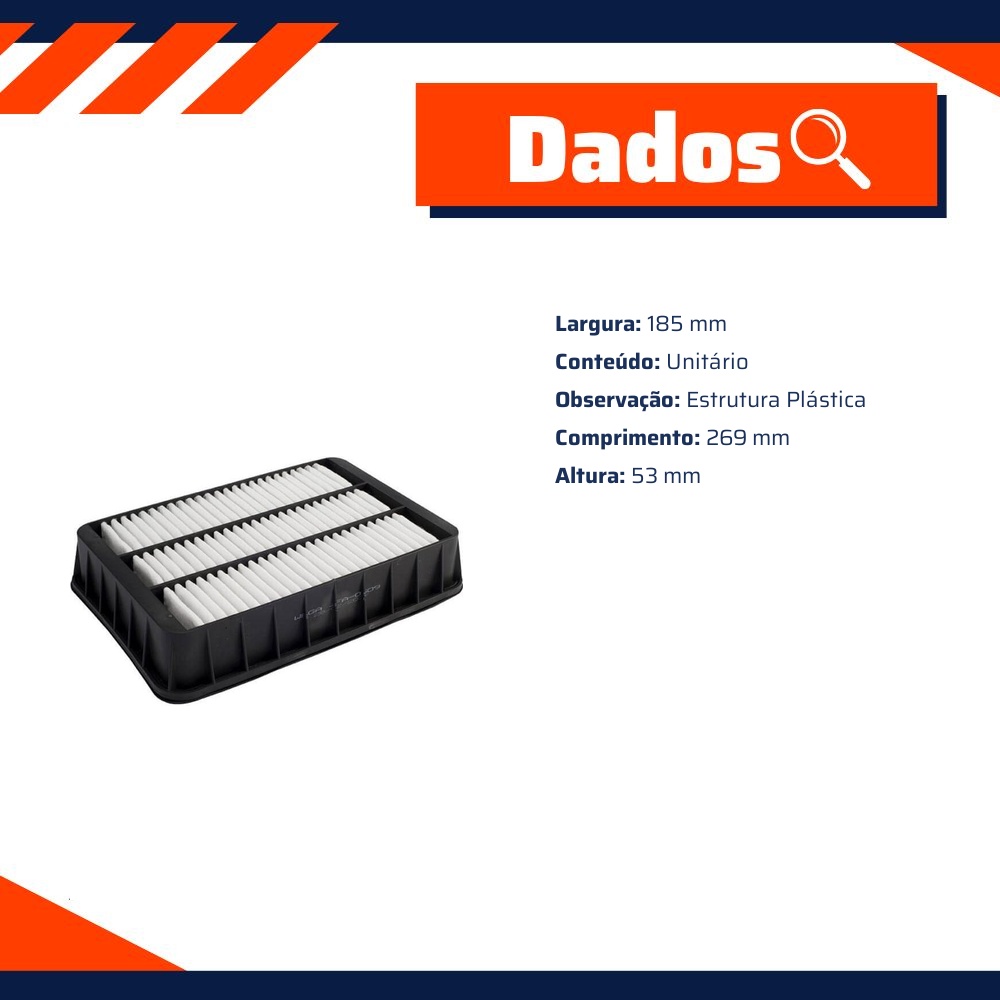 Filtro de Ar do Motor - Wega - JFA-0509