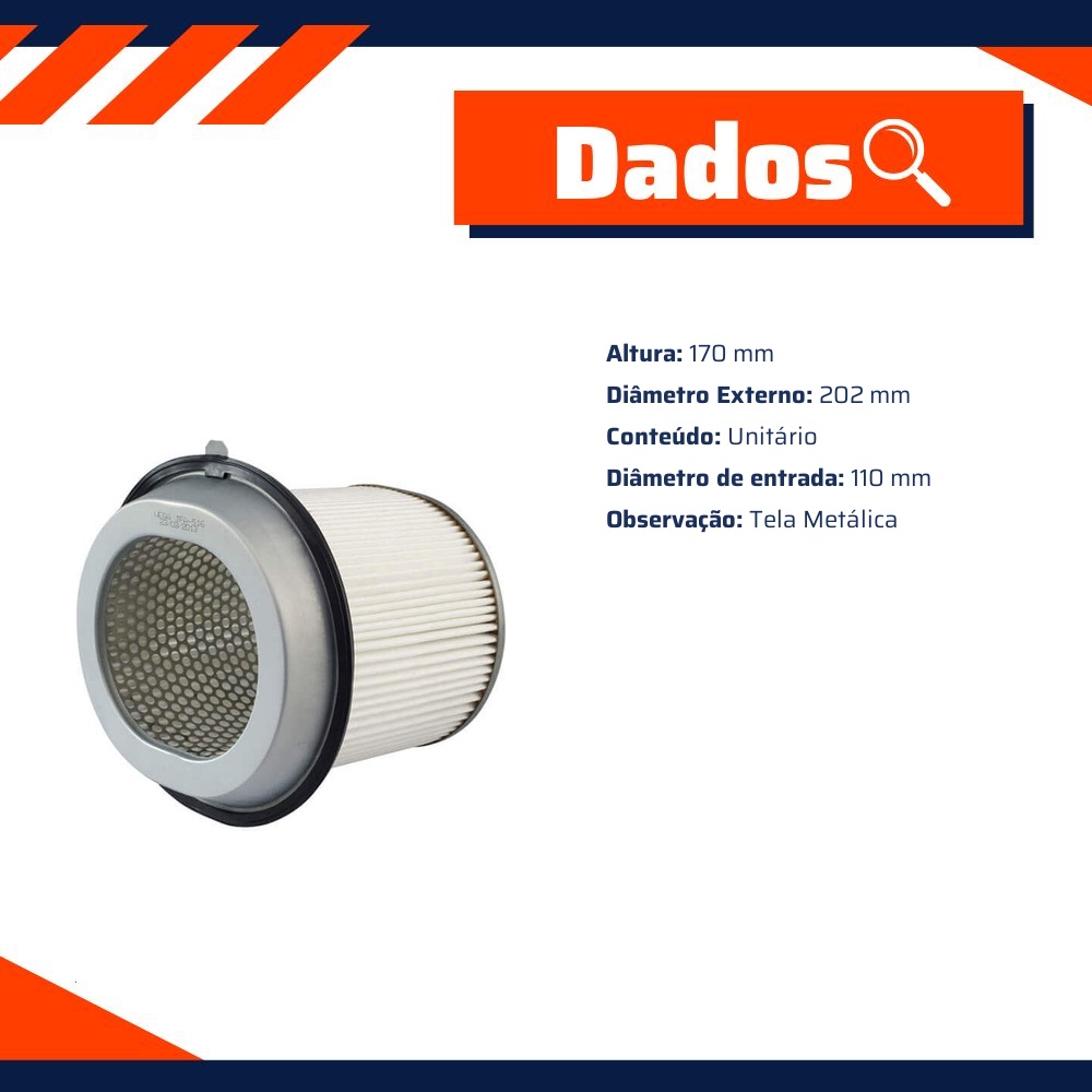 Filtro de Ar do Motor - Wega - JFA-0516